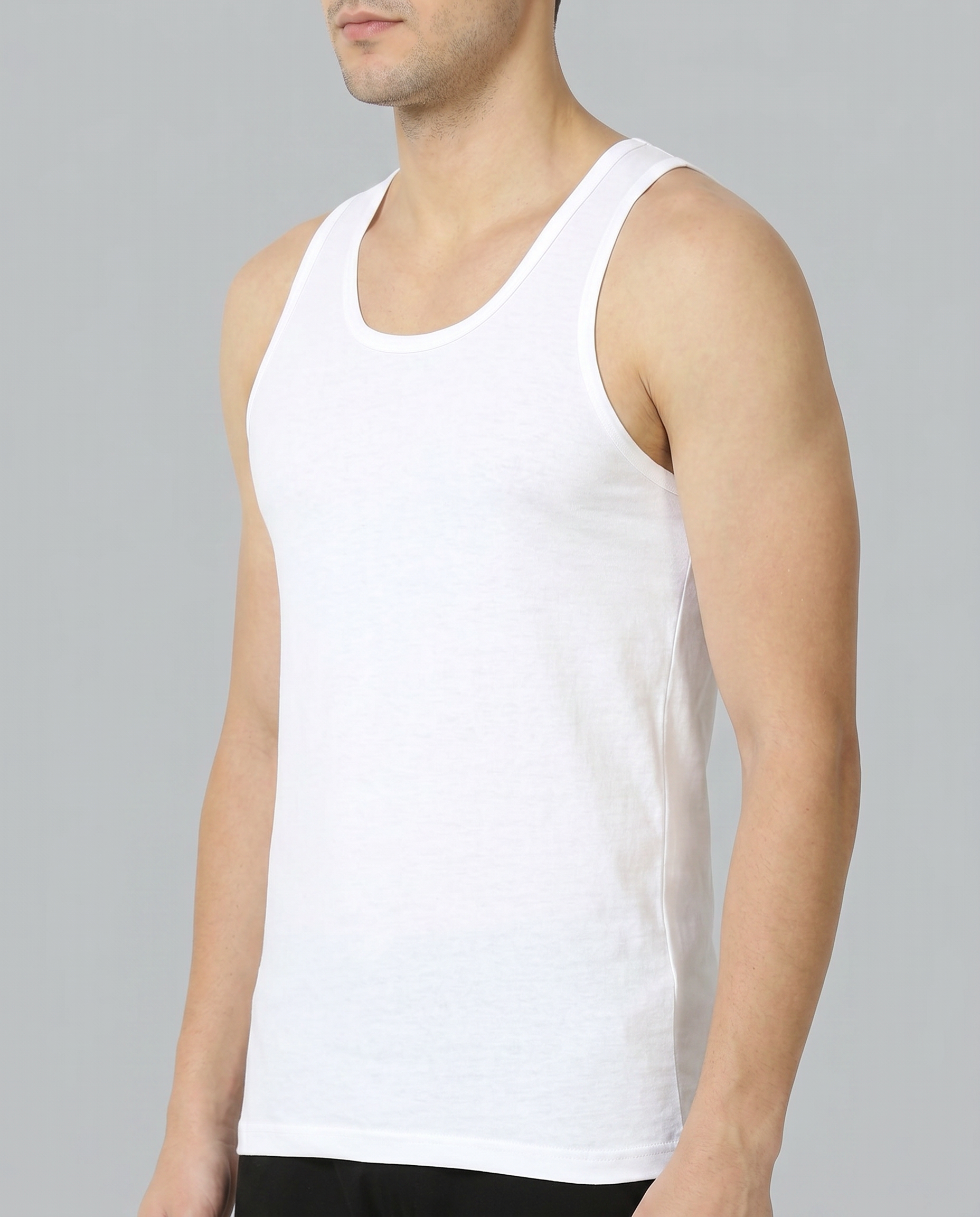 Majestic Vest RN – Men’s Sleeveless Pure Cotton Vest