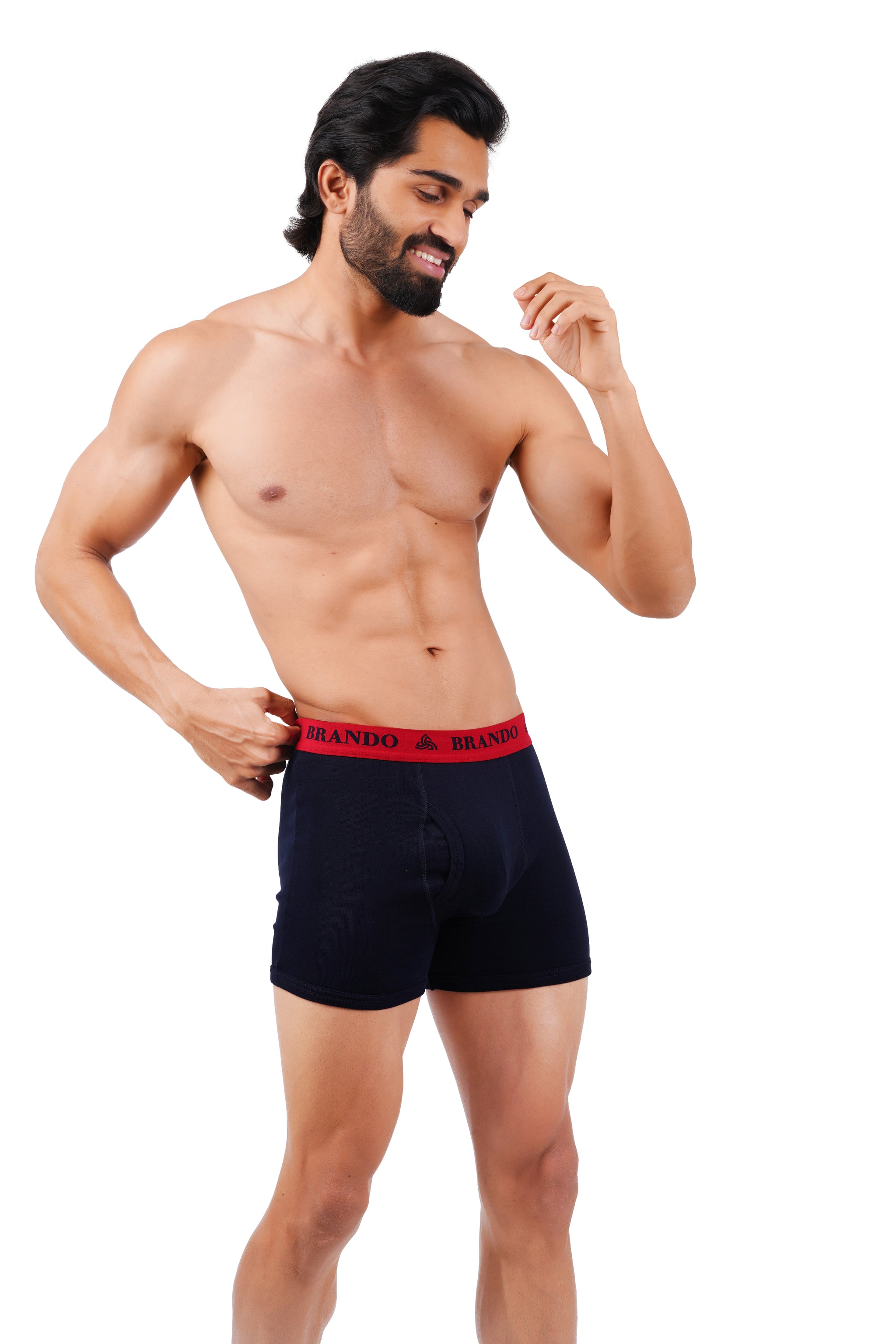 Tusker Men’s Cotton Rib Trunk with Outer Elastic